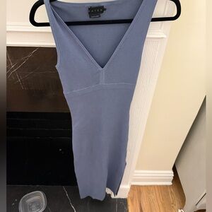 Hatch Gray and Blue Knit maternity dress